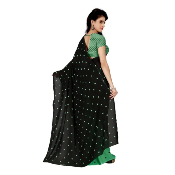 Women's Georgette Saree(Green,5-6 Mtrs) - Image 3