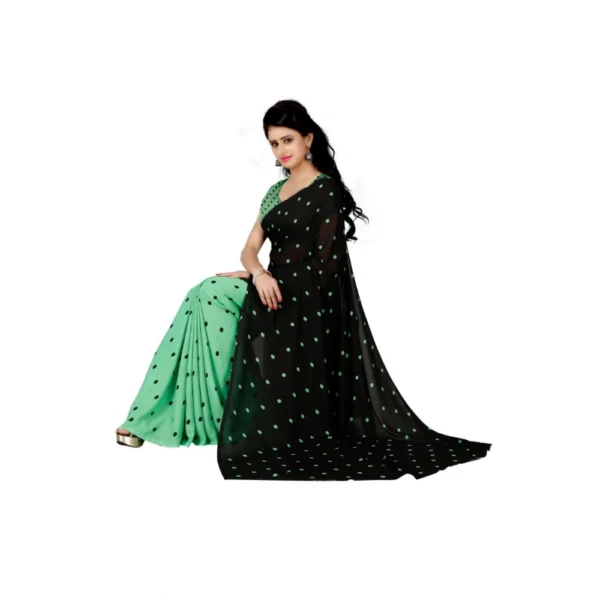 Women's Georgette Saree(Green,5-6 Mtrs) - Image 2