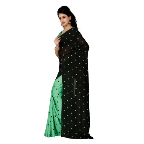 Women's Georgette Saree(Green,5-6 Mtrs) - Image 4