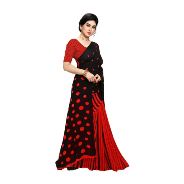 Women's Georgette Saree(Red,5-6 Mtrs) - Image 2