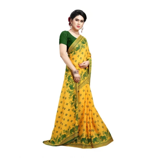 Women's Georgette Saree(Green,5-6 Mtrs) - Image 2