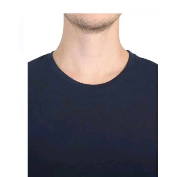 Men's Casual Short Sleeves Cotton Round Neck T-shirt (Black) - Image 3