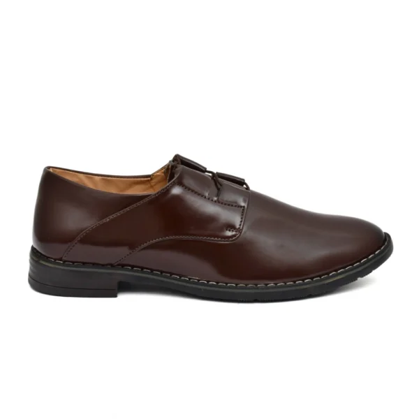 Men's Synthetic Leather Formal Shoes (Brown) - Image 2