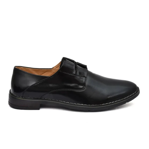 Men's Synthetic Leather Formal Shoes (Black) - Image 4