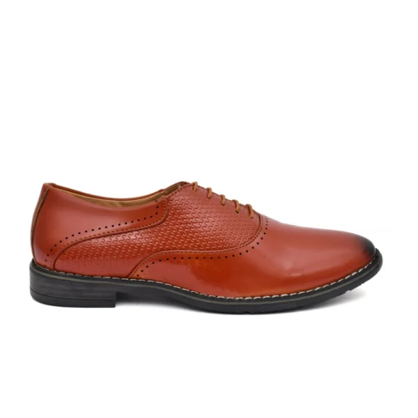 Men's Synthetic Leather Formal Shoes (Tan) - Image 2