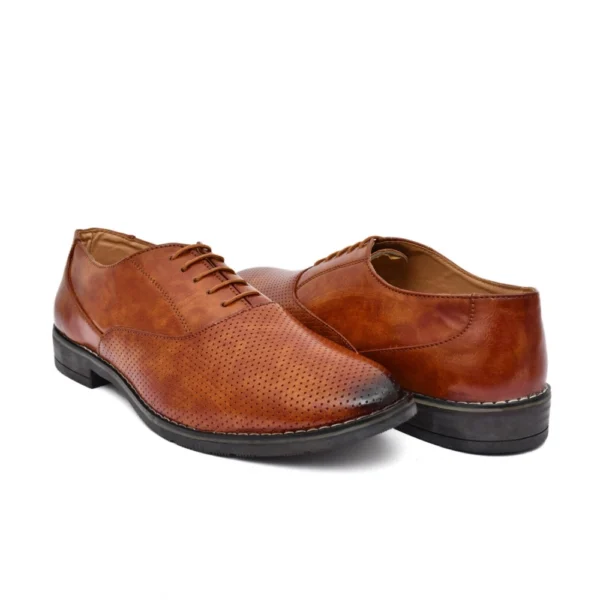 Men's Synthetic Leather Formal Shoes (Tan) - Image 6