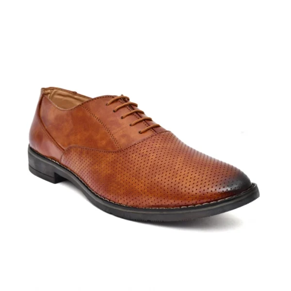 Men's Synthetic Leather Formal Shoes (Tan)