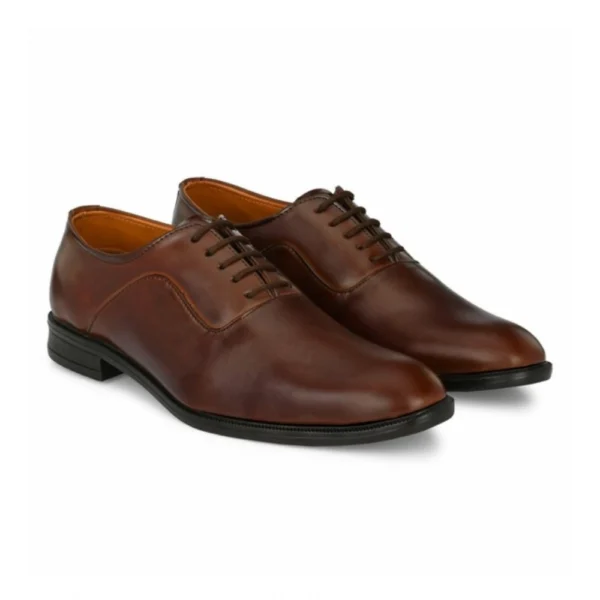 Men's Synthetic Leather Formal Shoes (Brown)