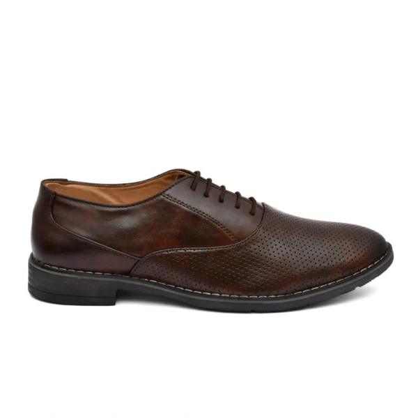 Men's Synthetic Leather Formal Shoes (Brown) - Image 4