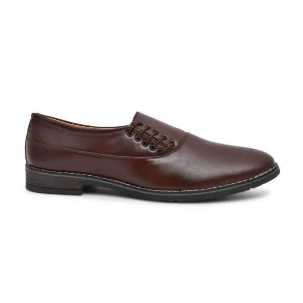 Men's Synthetic Leather Formal Shoes (Brown) - Image 6