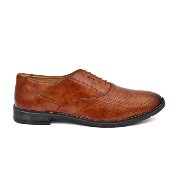 Men's Synthetic Leather Formal Shoes (Tan) - Image 2