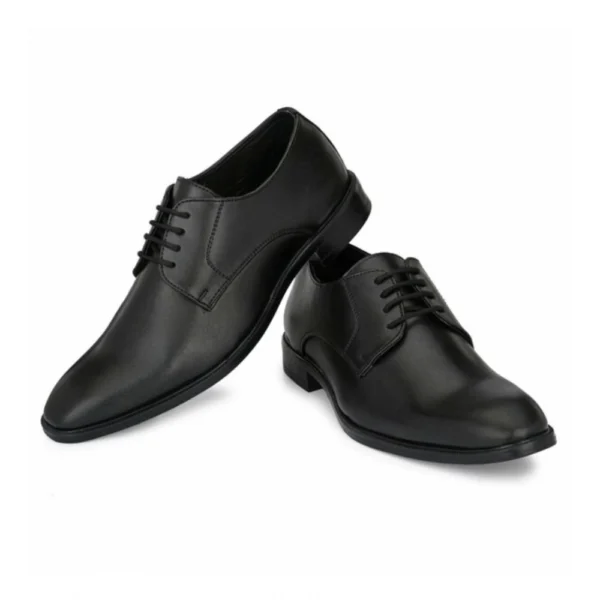 Men's Synthetic Leather Formal Shoes (Black) - Image 4