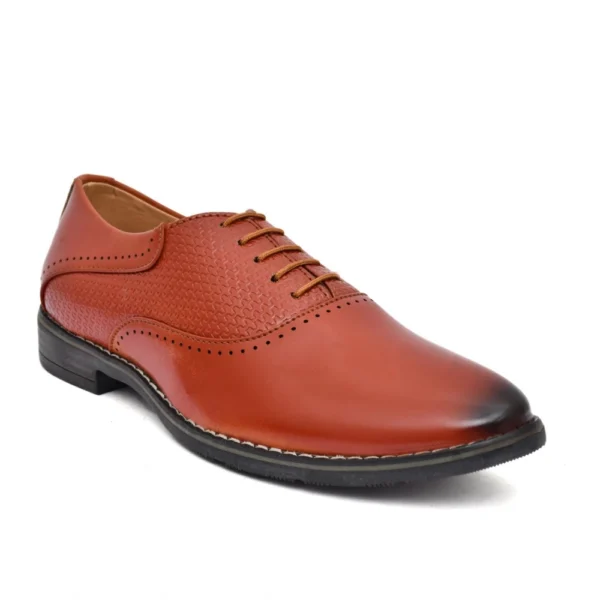 Men's Synthetic Leather Formal Shoes (Tan)