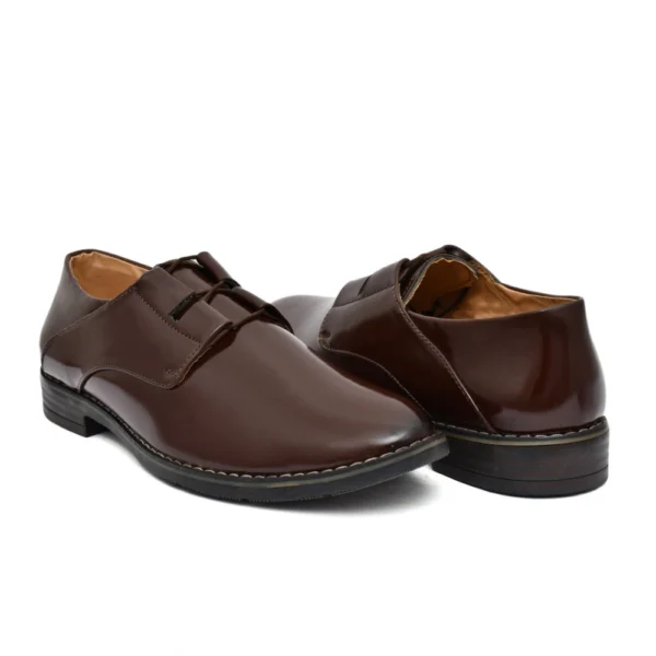 Men's Synthetic Leather Formal Shoes (Brown) - Image 6