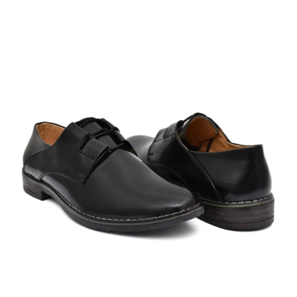 Men's Synthetic Leather Formal Shoes (Black) - Image 6